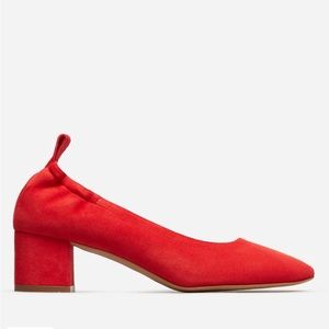 Everlane day heel in red suede